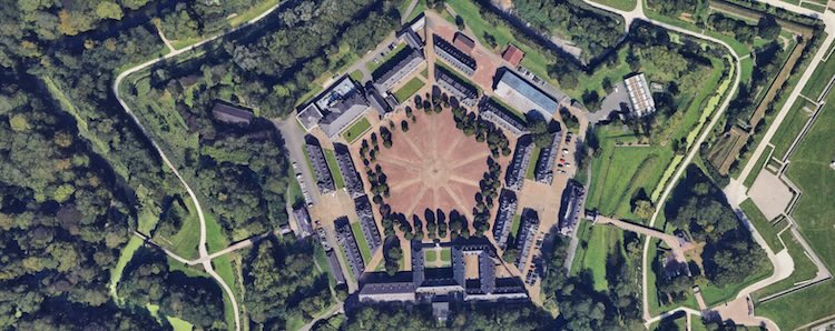 vue aérienne de la citadelle Vauban de Lille